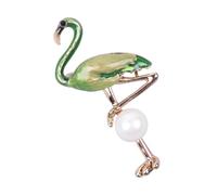VANZACK Broche Pintado Falso Rápido Broches y Alfileres Para Mujer Chicas De Colores Esmalte Perla Boda Todo Accesorios Dama Delicado Decoración Alfileres De Solapa De Aleación Green