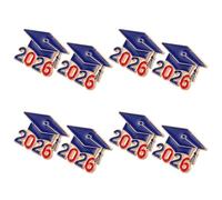 VANZACK Broches de Graduación 8 Piezas para Birrete 2026 Metal Duradero Insignias Conmemorativas para Chaquetas Accesorios para Celebración de Graduación y Recuerdos Académicos