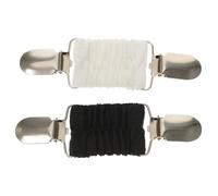 VANZACK Broches De Mujer Clips Para Suéter Tipo Cárdigan Elásticos 2 Piezas Negro y Blanco Cierre Versátil Para Ropa y Chal Elegante Ajustable Para Uso Diario