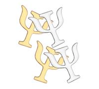 VANZACK Broches De Psicología Creativos Vintage De Aleación Metálica, Diseño 4 Piezas Dorado y Plateado, Accesorios De Solapa Para Mujer, Adecuado Para Obsequio y Decoración De Ropa