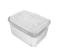 VANZACK Caja Organizadora Portátil para Medicamentos con Tapa y Asa Contenedor Transparente de Plástico para Almacenamiento Ordenado de Pastillas y Tabletas para Viajes y Uso Doméstico