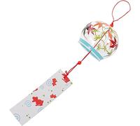 VANZACK Carrillón Japonés De Vidrio Hecho Mano Campanas De Viento Diseño Simple y Hermoso Decoración para Hogar Oficina Sonido y Melodioso para Jóvenes