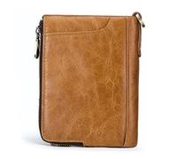 VANZACK Cartera Hombre RFID de Cuero Antirrobo Billetero Delgado Multifuncional para Tarjetas y Monedas Portatarjetas Masculino Compacto y Seguro