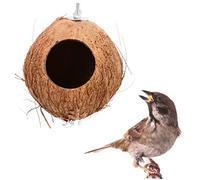 VANZACK Casa De Pájaros Nido Tibio Jaula De Pájaros Al Aire Libre Pequeño Hámster De Juguete Cabaña Colgante para Pájaros Lugar De Descanso para Pájaros Ardilla Exterior Bambú