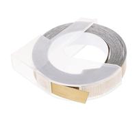 VANZACK Cinta de Etiquetas Autoadhesiva para Impresora Manual Cinta de Etiquetas Dorada para Organización y Etiquetadoras