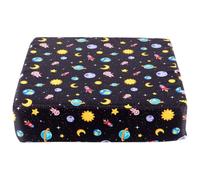 VANZACK Cojín Elevador para Silla de Comedor Infantil Desmontable y Portátil Correas de Sujeción Tamaño Adecuado Color Negro Estrella para Uso Casa y Restaurantes