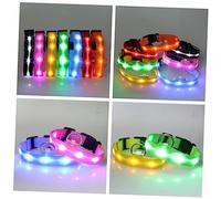 VANZACK Collar con Luz LED para Mascotas Cono Suave Recargable para Cachorros LED Antiparasitario Circular Intermitente Color Negro