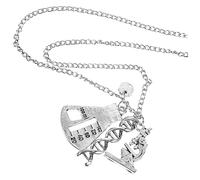 VANZACK Collar Creativo De Química Para Mujer Colgante Adn Con Estructura Molecular Joyería Temática Para Profesores De Ciencias Diseño Único y Detallado Accesorio Versátil Para Uso Diario