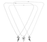 VANZACK Collar de Amistad Dividido Acero Inoxidable Mensaje para Mejores Amigas, Resistente al Deslustre, Obsequio Aniversario Especial para Amigas Inseparables