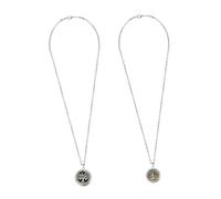 VANZACK Collar Difusor Delicado De Aceite Esencial De Acero Inoxidable Colgantes Árbol y Árbol Vida Para Aromaterapia Portátil, 2 Piezas Almohadillas Aromáticas De Colores Aleatorios