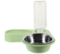 VANZACK Comedero Automático Doble Cuenco Diseño Plegable y Giratorio de Acero Inoxidable Fácil de Almacenar y Apto para Lavavajillas para Mascotas para Uso en Casa y Coche
