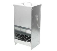 VANZACK Comedero de Alimentos alimentador de Aves de Corral con Tapa alimentador de heno de Animales pequeños dispensador de Alimentos de Conejillo de Indias Planchar Plata