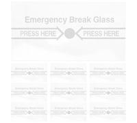 VANZACK Cubierta de Vidrio Repuesto para Interruptor Manual de Alarma contra Incendios, 10 Piezas, Vidrio Transparente Resistente a Altas Temperaturas, Compatible para Sistemas