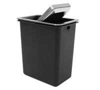 VANZACK Cubo de Basura Empotrado para Encimera de Cocina Acero Inoxidable con Tapa Abatible de Fácil Apertura Control de Olores y Diseño Compacto para Baño o Armario Conjunto de 3