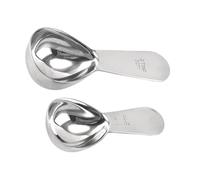 VANZACK Cucharas Medidoras de Café de Acero Inoxidable 304 Set 2 Piezas 30 Ml y 15 Ml Cucharas Dosificadoras para Especias y Leche en Polvo Uso Doméstico en Cocina y Café