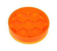 VANZACK Cuenco De Comida Lenta De Nido De Abeja Dispensador Alimentador Cuencos para Perros Estera para Perros Tener Siempre Buen Apetito Interactivo Cachorro Mascota Gel De Sílice Orange