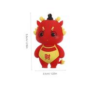 VANZACK De Muñecas Hechizas Dragón De Dibujos Animados De Dragón 2024 Decorations Año El Mini Hola De Animales Llaves Metal Rojo