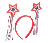 VANZACK Diadema Del Día Aro Cabello Patriótico Tocado De De Cinco Puntas Accesorio Cabello Julio Para Celebraciones De Bandera Americana