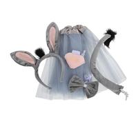 VANZACK Diadema Orejas De Burro Para Niño Accesorio De Disfraz De Halloween Juego De Orejas y De Burro Disfraz De Animal Cómodo y Divertido