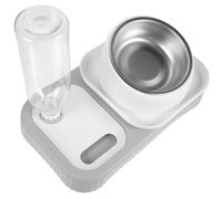 VANZACK Dispensador Comedero y Bebedero para Gatos y Perros Tazón Doble Antivuelco con Gran Capacidad Fácil Limpieza y Resistente para Alimentación Automática De Mascotas