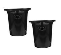 VANZACK Escupideras para Cata de Vino Negras de Plástico PP Cubo para Escupir Doble Asa Juego de 2 Unidades Cubitera para Hielo Adecuado para Bares Hogar y Eventos de Vino