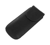 VANZACK Estuche Compacto Para Armónica De Blues De 10 Agujeros, Soporte De Cuero Sintético Negro, Protección Resistente Para Viajes y Almacenamiento Seguro