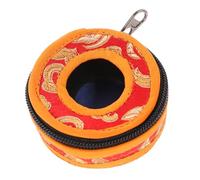 VANZACK Estuche Para Campanas De Platillos De Meditación Bordado a Mano, Funda Protectora De Tela Decorativa Pequeña De 7,5 Cm, Adecuado Para Transporte y Almacenamiento
