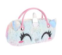 VANZACK Estuche Portátil para Gafas De Niña Funda De Gafas Unicornio De Peluche con Protectora