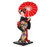 VANZACK Figura de Mujer Kimono Japonesa Tradicional para Decoración de Restaurante Centro de Mesa de Boda y Adorno de Escritorio Estatua Étnica Coleccionable con Colores Vibrantes