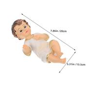 VANZACK Figura Jesús Resina Miniatura Detallada Decoración Religiosa para Pesebre Navideño con Significado Espiritual y Valor Devocional