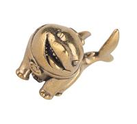 VANZACK Figurita de Tiburón de Latón Vintage Escultura Marina Decorativa para Escritorio Estatua Educativa Animal Oceánico para Salones y Colecciones