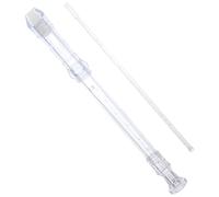 VANZACK Flauta Dulce de Plástico Abs Transparente de 8 Agujeros en Tono Sol con Varilla para Limpieza, Instrumento Musical para Principiantes, Grabadora con Digitación Alemana, Uso