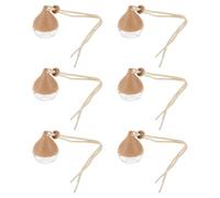 VANZACK Frascos de Perfume Colgantes para Coche 7Ml Set de 6 Unidades de Vidrio Transparente Difusor de Aroma Portátil para Aromaterapia y Decoración Interior de Vehículo