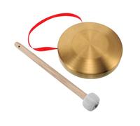 VANZACK Gong De Aleación De 15 Cm, Mini Instrumento De Percusión De Mano Portátil Para Niños, Gong Tradicional Chino Con Maza De Madera, Adecuado Para Decoración Feng Shui y Meditación