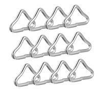 VANZACK Hebillas De Trampolín 60 Piezas Anillos Triangulares Galvanizados para Cama Elástica Resistente a La Intemperie Repuestos para Correas De Toldo De Verano