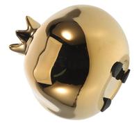 VANZACK Jarrón de Cerámica Forma de Granada Dorada Florero Decorativo para Arreglos Centro de Mesa Elegante para Sala y Bar Maceta Hidropónica de Cerámica Decoración Rústica de Hogar