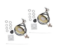 VANZACK Juego de 2 Pastillas Piezoeléctricas Adhesivas para Guitarra Acústica 50 MM Transductor Electroacústico Control de Volumen Integrado Accesorio Compatible para Instrumentos de