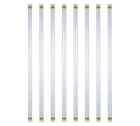 VANZACK Juego de 8 Tubos Organizadores Transparentes Gruesos para Flotadores de Pesca, Tubo Plástico Resistente Diámetro 19 Mm X 50 Cm, Estuche Portátil para Almacenamiento y Protección