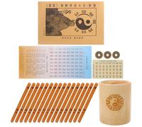 VANZACK Juego de Adivinación Palos de Bambú para Tai Chi y Feng Shui, Compacto y Ligero, 16 Varitas y Manual de Instrucciones para Uso al Aire Libre