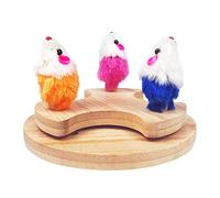 VANZACK Juguete De Madera para Gatos Divertido Accesorio Interactivo para Gatitos Giroscopio Ejercicio Diario Color Aleatorio