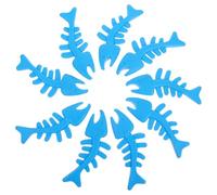 VANZACK Juguete para Perro de Forma de Hueso de Pescado TPR para Morder y Limpiar Dientes 9 Piezas Adecuado para Jugar y Cuidado Dental de Mascotas Color Aleatorio