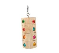 VANZACK Juguetes para Entrenador De Inteligencia Juguete Masticable para Pájaros De Interior Mordeduras para De Color Natural Mediano