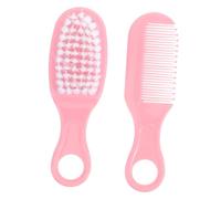 VANZACK Kit De Masaje y Cepillo Suave Para Ñiño Recién Nacido, Cepillo Antiestático Diseño De Bordes Redondeados, Estimula La Circulación, Fácil Limpieza, Adecuado Para Cuidado e Higiene i