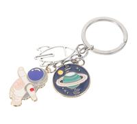 VANZACK Llavero de Metal Temático de Astronauta y Planeta Colgante Decorativo para Bolso y Mochila Diseño Espacial Único Accesorio Colgante para Llaves Obsequio para Amantes