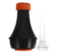 VANZACK Mini Sordina Recta para Trompeta de Plástico Abs Ligera y Silenciosa, Kit de Silenciador con Boquilla Transparente para Práctica Musical, Accesorio Portátil