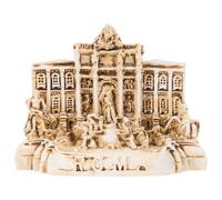 VANZACK Modelo Miniatura Iglesia Fontana de Trevi en Resina, Decoración Arquitectónica Romana, Souvenir Turístico para Hogar y Oficina, Adorno Coleccionable de Escritorio, 1 Unidad