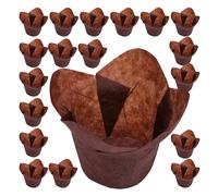 VANZACK Moldes de Papel para Magdalenas Lotus Tamaño Mediano Resistentes Grasa Color Café para Hornear 200 Unidades Ideales para Cupcakes Muffins y Repostería en Fiestas y Eventos