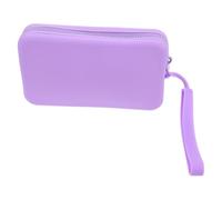 VANZACK Neceser de Silicona Morado Rectangular Cierre de Cremallera, Compacto y Portátil para Organización Interna y Viaje de Cosméticos