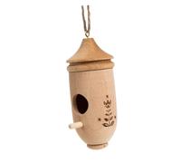 VANZACK Nido De Colibri Adorno De La Casa del Pájaro Decoración Rústica del Hogar Pajarera Colibrí Jaula Colgante para Pájaros Paloma Nido De Pajarito De Madera Exterior