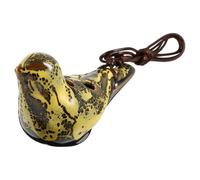 VANZACK Ocarina de 6 Agujeros para Principiantes en Tono C, Cerámica Esmaltada Color Amarillo, Instrumento Musical de Viento, Práctica Educativa y Coordinación Mano-cerebro
